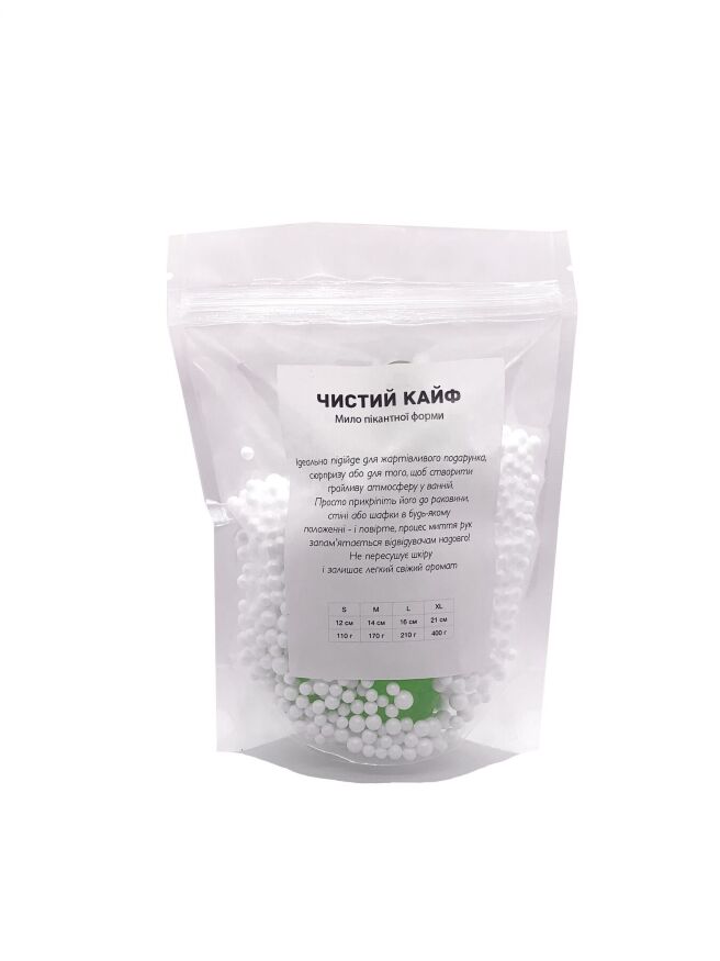 Мыло в форме пениса Чистий Кайф Green size S, крафтовое мыло-член, натуральное