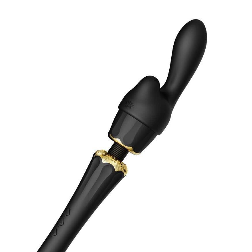 Вибратор микрофон с насадками Zalo Kyro Wand Obsidian Black