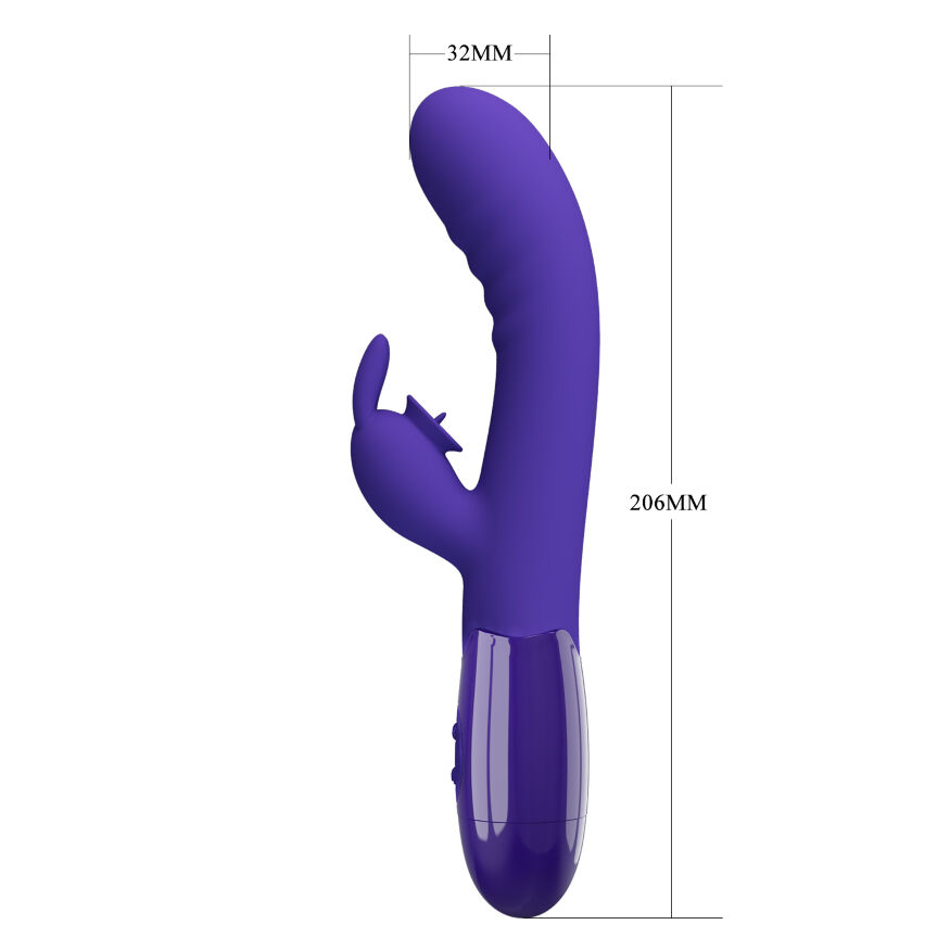 Вибратор кролик - Pretty Love Cerberus Licking Vibrator Blue