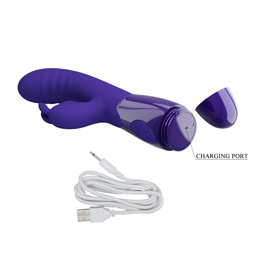 Вибратор кролик - Pretty Love Cerberus Licking Vibrator Blue
