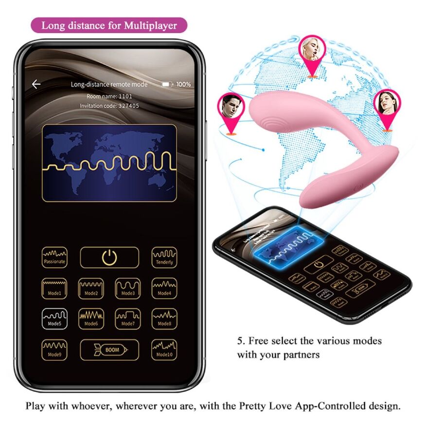 Вібромасажер серії G-Spot APP від Pretty Love -  Baird, BI-014992HP