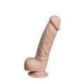 Фалоімітатор реалістичний з мошонкою Silexd Real Skin Model 1 (7") на присосці, тілесний