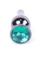 Анальная пробка с зеленым камнем Jewellery