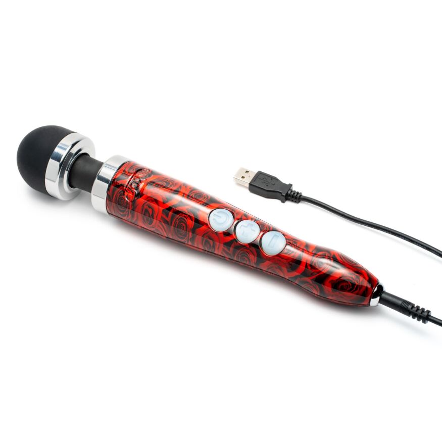 Вибромассажер DOXY Die Cast 3R ROSE PATTERN, очень мощный, металлический корпус