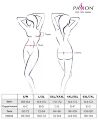 Боді з імітацією шкіри і стрепами Passion ASUNA BODY S/M, black