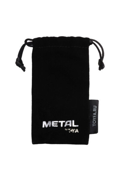 Серебристая анальная пробка с кристаллом TOYFA Metal 