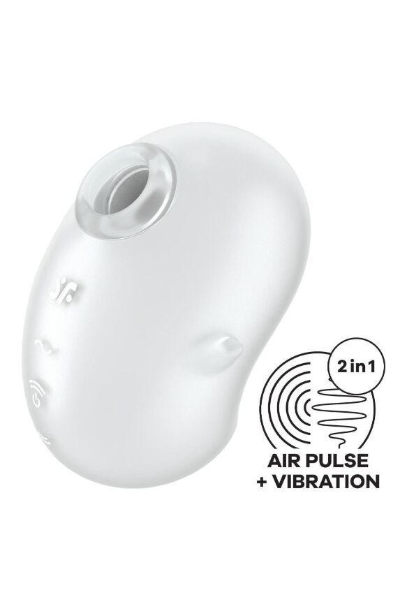 Вакуумный стимулятор вибратор Satisfyer Cutie Ghost белый, 9.1 см