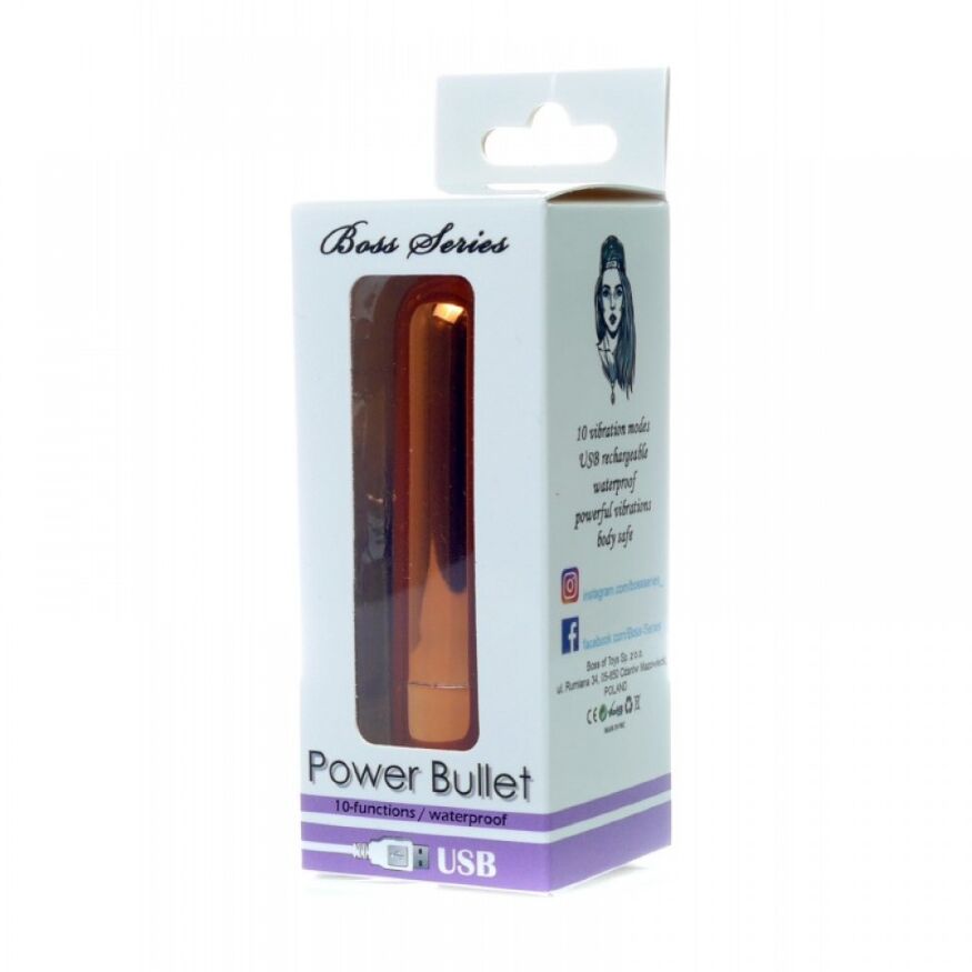 Вибропуля Power Bullet USB Gold
