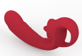 Вібратор з додатковим язичком для стимуляції - Rechargeable Licking Vibrator USB 10 Functions