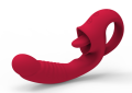 Вібратор з додатковим язичком для стимуляції - Rechargeable Licking Vibrator USB 10 Functions