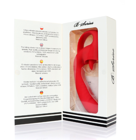 Вібратор з додатковим язичком для стимуляції - Rechargeable Licking Vibrator USB 10 Functions