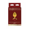 Анальная пробка S с кристаллом Taboom, золотая