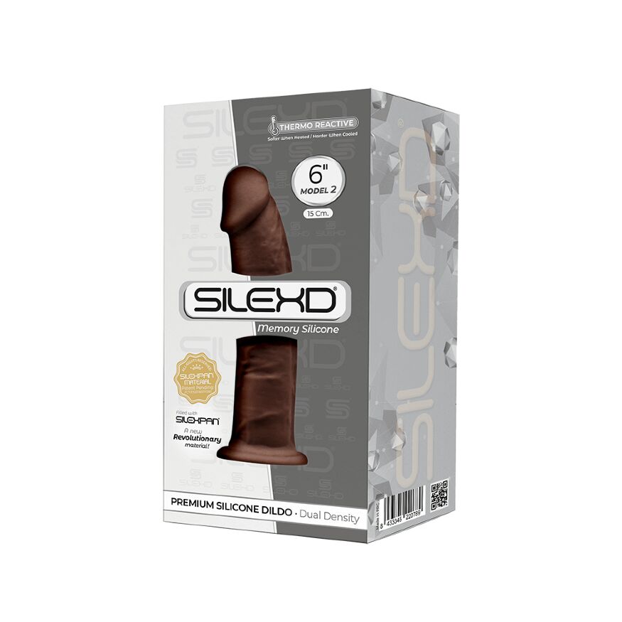 Фалоімітатор SilexD Robby Brown (MODEL 2 size 6in), двошаровий, силікон + Silexpan, діаметр 3,5см