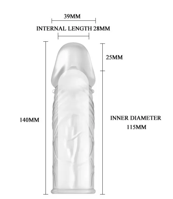 Насадка-презерватив "Penis Sleeve" BI-010045E Cristal