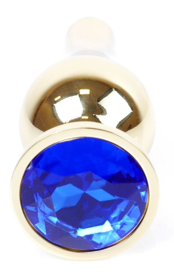 Анальная пробка Boss Series - Jewellery Gold BUTT PLUG Dark Blue, BS6400068