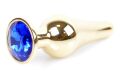 Анальная пробка Boss Series - Jewellery Gold BUTT PLUG Dark Blue, BS6400068