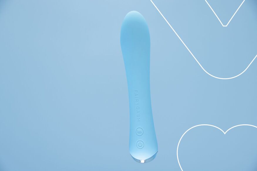 Вибратор с подогревом FairyGasm WowGenie blue, подогрев до 42 °C
