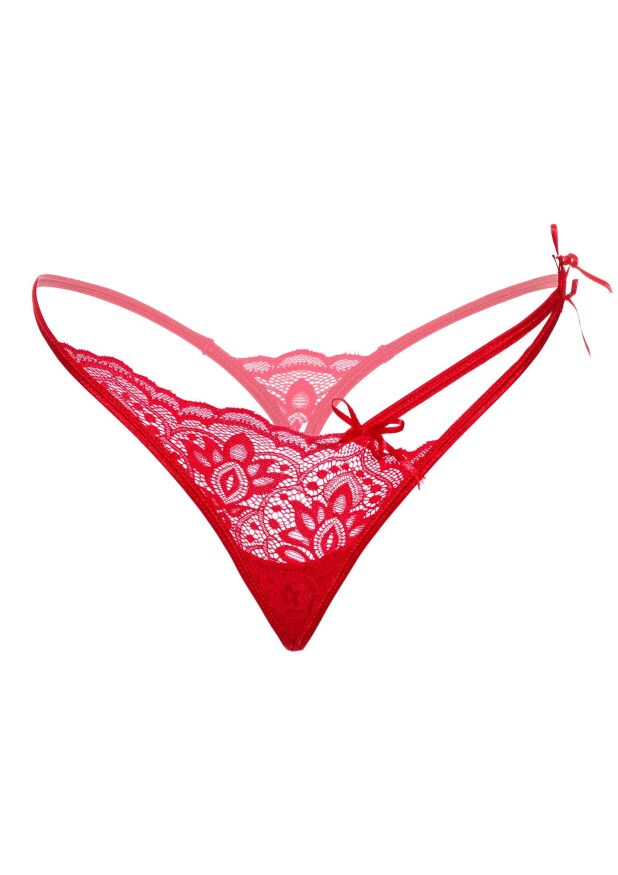 русики мереживні стрінги Daring Intimates Gina, червоний, S/M