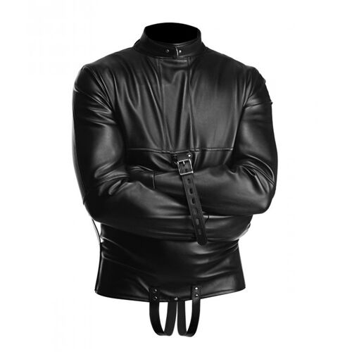 AF569-Large Смирительная мужская рубашка Xr Brands, искусственная кожа, черная, L