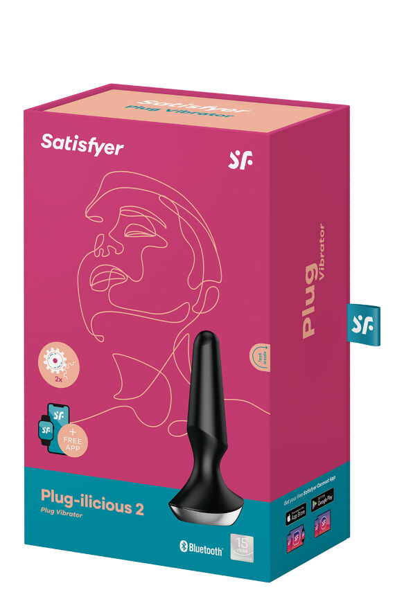 Анальна пробка з функцією керування зі смартфона Satisfyer Plug-Ilicious, чорний
