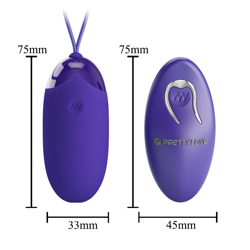 Віброяйце з 12 різними варіантами вібрації Pretty Love Berger Youth wireless egg Blue