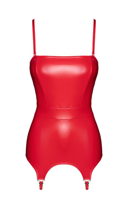 Корсет с подвязками для чулок Noir Handmade F368 Bombshell Fierce Corset-belt Red L