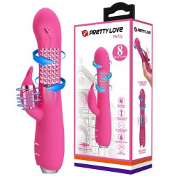Вибратор с стимулятором клитора и ротацией " Molly " BI-014692-1