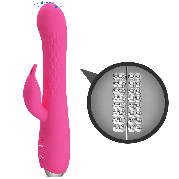 Вибратор с стимулятором клитора и ротацией " Molly " BI-014692-1