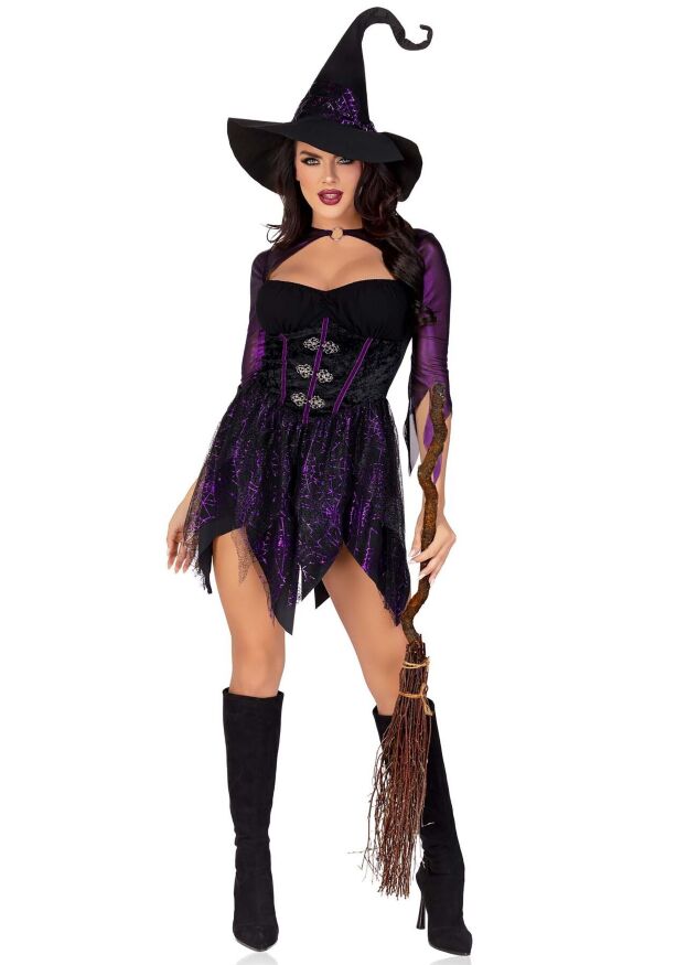 Костюм відьми Leg Avenue Mystical Witch M, сукня, капелюх