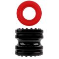 Набір ерекційних кілець Chisa GK Power Hard-On Ring Set, чорне/червоне