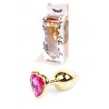 Анальная пробка с розовым камнем Jewellery