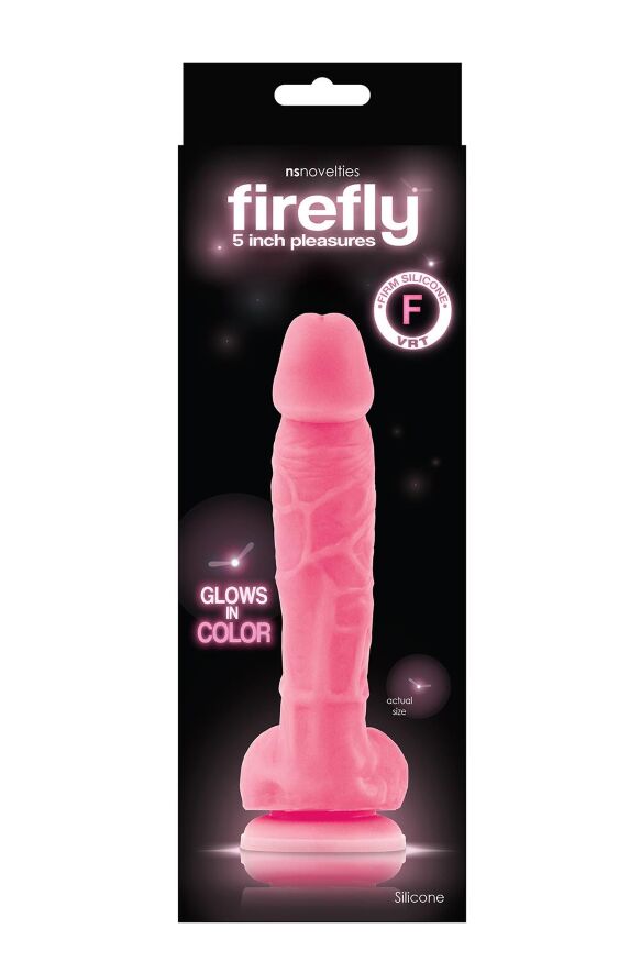 Фаллоимитатор розовый светящийся FIREFLY 5" GLOWING DILDO PINK