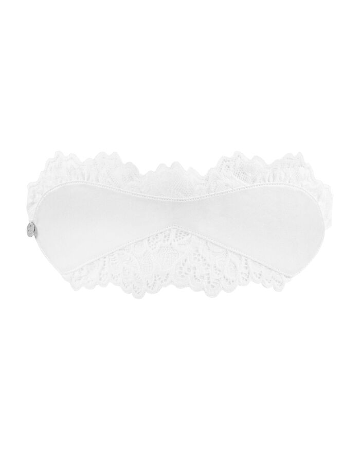 Атласная Маска для глаз белая Amor Blanco eye mask white O/S
