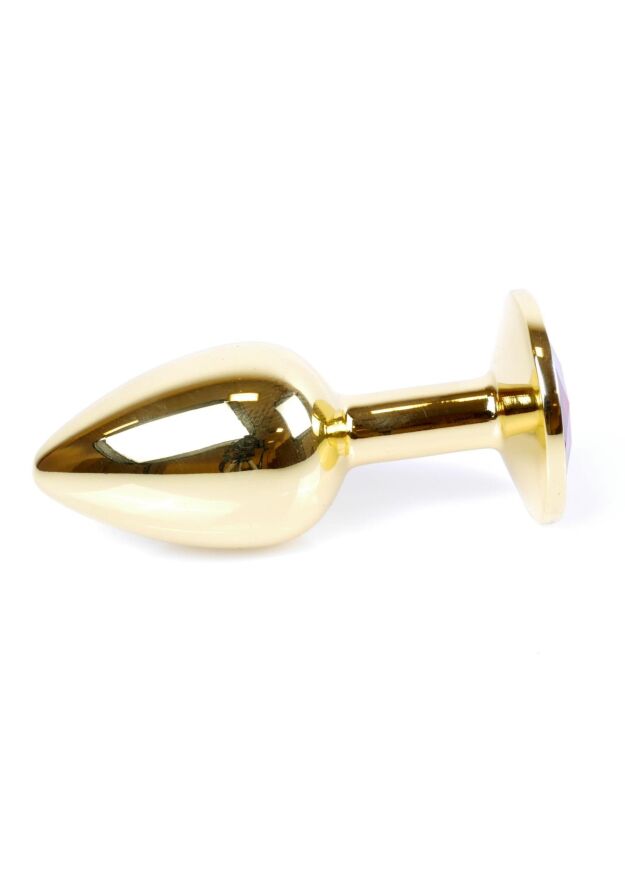 Анальна пробка - Jewellery Gold Plug Clear