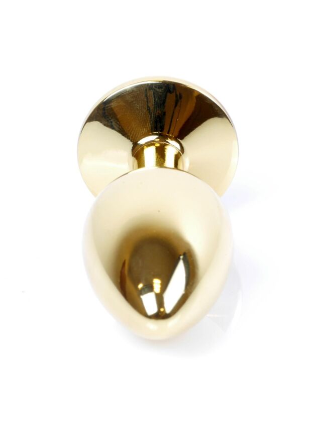 Анальна пробка - Jewellery Gold Plug Clear