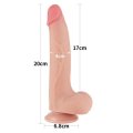 Штучний член із рухомою шкірою Sliding-Skin Dual Layer Dong 8.5"