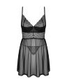Эротический комплект Obsessive Chemeris babydoll &amp; thong XL/2XL, пеньюар и стринги
