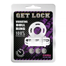 Ерекційне віброкільце Chisa Get Lock Vibrating Bull Ring, прозоре