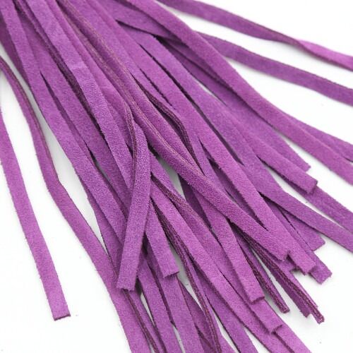 Флогер кожа leather DS Fetish flogger Purple Black 38 cm