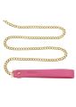 Ошейник с поводком Taboom Malibu Collar and Leash из веганской кожи, розовый