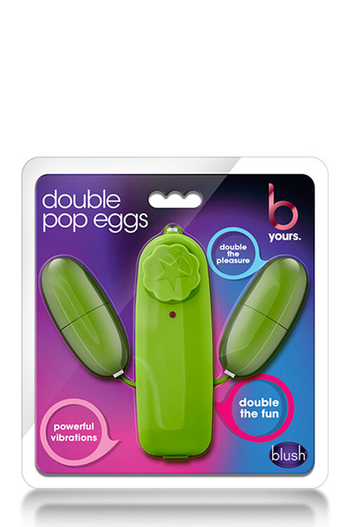 Двойное виброяйцо B YOURS DOUBLE POP EGGS LIME