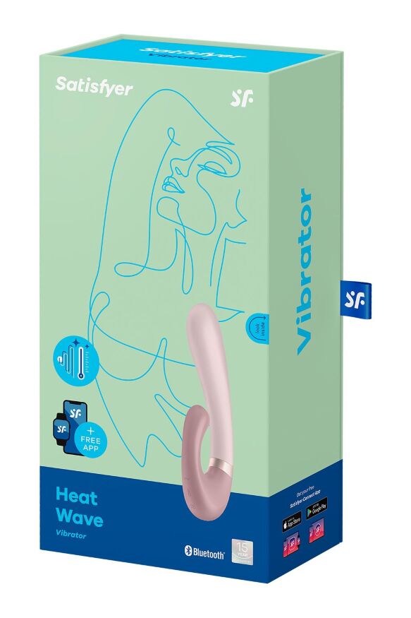 Подвійний смарт вібратор із функцією нагріву Satisfyer Heat Wave Connect App Mauve