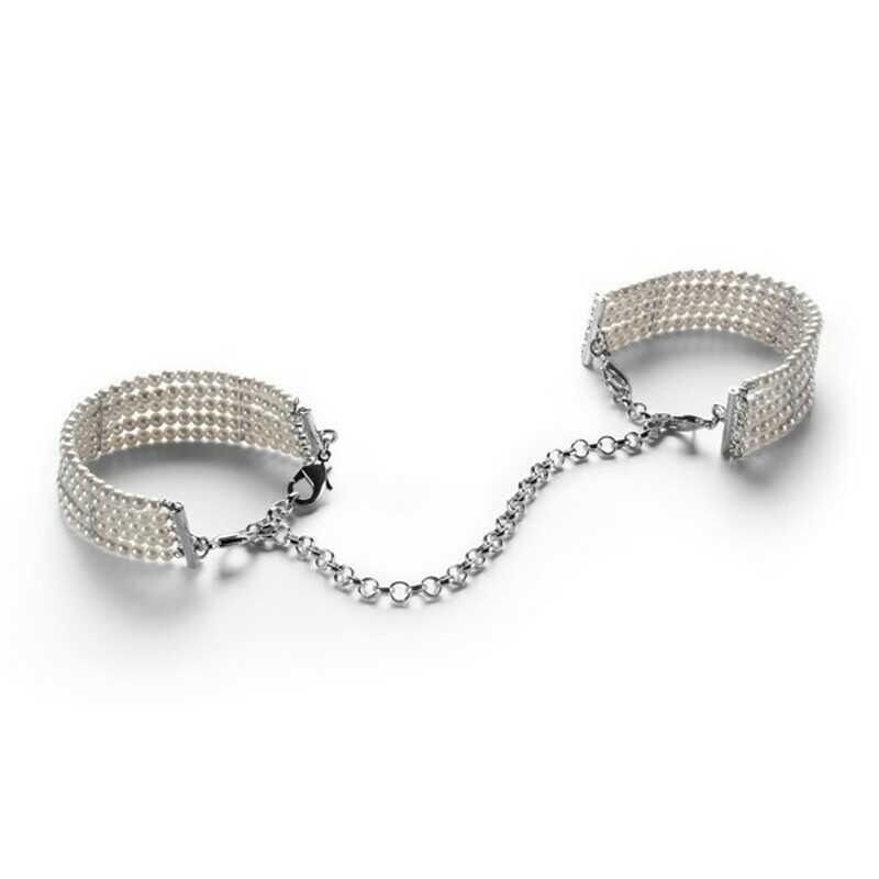 Браслеты-наручники PLASIR Nacre белый жемчуг Bijoux Indiscrets