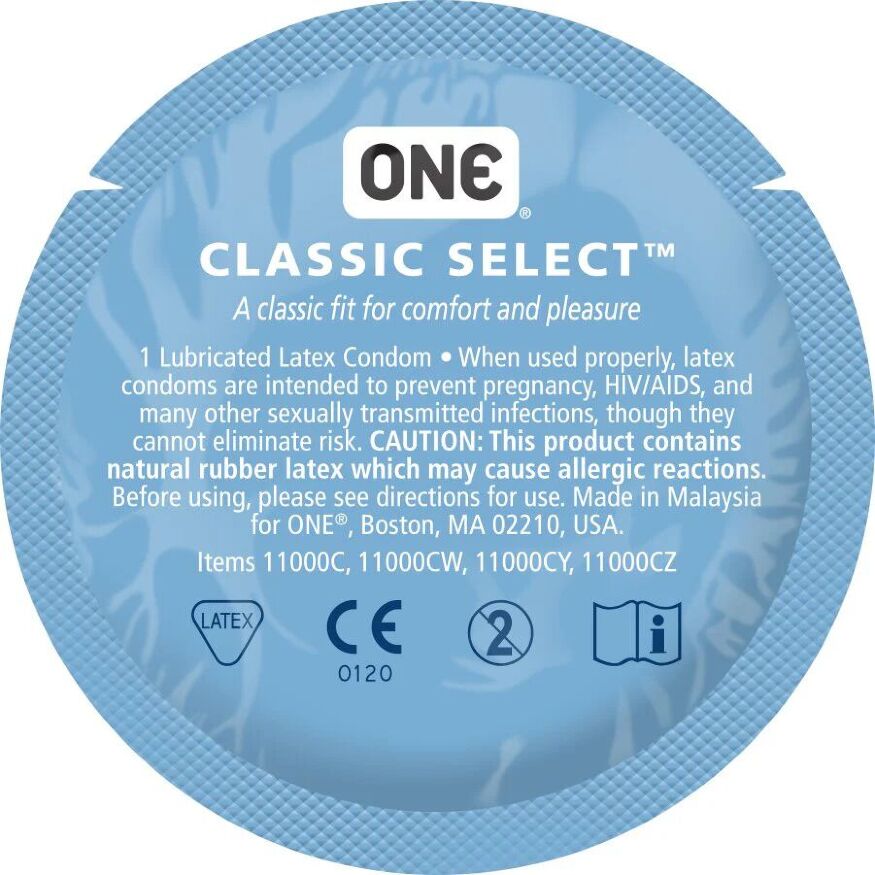 Набір презервативів ONE Classic Select MSM Collection, 100 шт, гладкі, з мастилом, упаковка-тубус