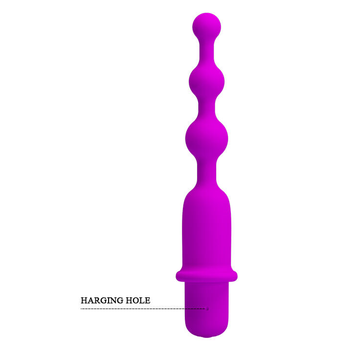 Анальний стимулятор зі знімним віброелементом Pretty Love Hermosa Anal Beads Purple