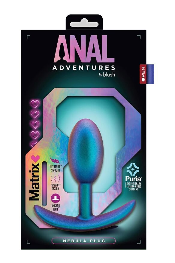 Анальный плаг, бирюзовый ANAL ADVENTURES MATRIX NEBULA PLUG