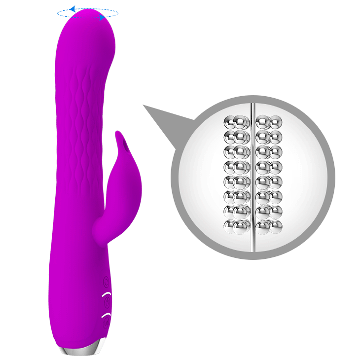 Вибратор с стимулятором клитора и ротацией " Molly " BI-014692
