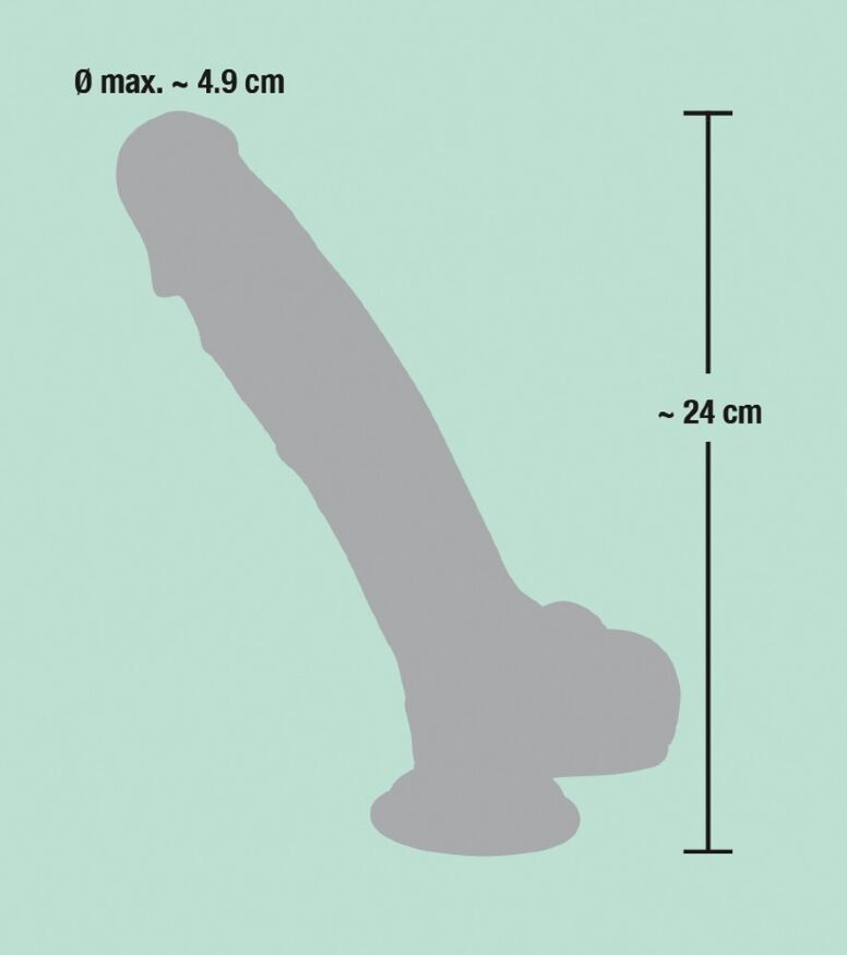 Фаллоимитатор с мошонкой - Medical Silicone Dildo, 24 см