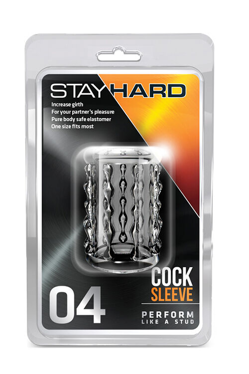 Насадка STAY HARD - COCK SLEEVE 04, CLEAR