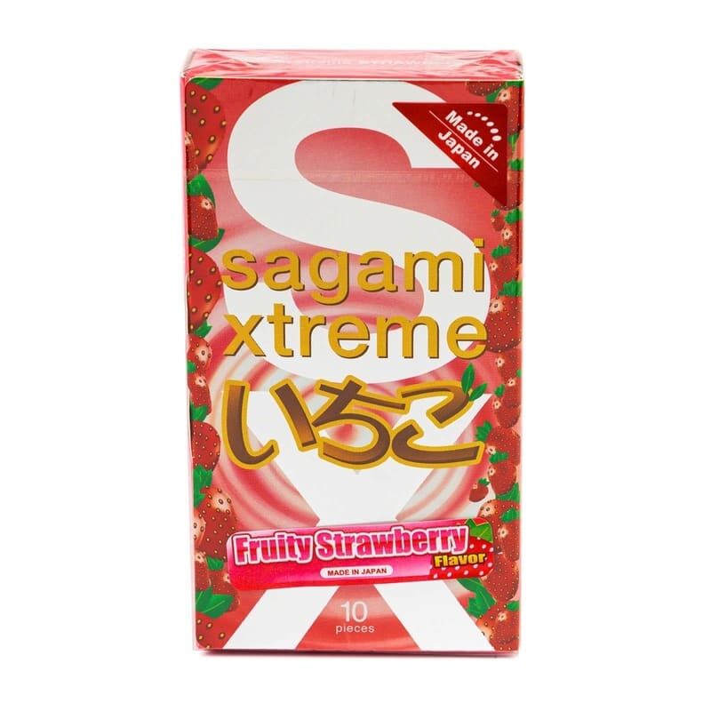 Презервативы ультратонкие SAGAMI XTREME FRUITY STRAWBERRY (по 1 шт)